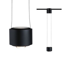 URail LED pendant Aldan 1-lamp 1x8.5W black matt, dimmable