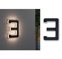 Outdoor solar house number 3 IP44 3,000K 0.2W battery replaceable
