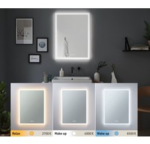 HomeSpa LED illuminated mirror Mirra angular IP44 mirror / white 22W WhiteSwitch