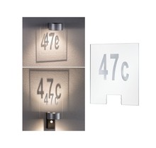 House number for House wall lamp Cone Transparent / Silver