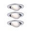 Paulmann  LED recessed light swiveling round 82mm 70° 3x6W 3x450lm 230V 3000K matt chrome