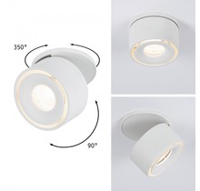 LED recessed light Spircle 78mm 8.0W 530lm 230V 3000K matt white