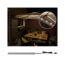 USB LED Stripe Parasol-Light umbrella lighting basic set 4m 3000K black