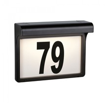 Solar LED house number light Dayton II IP44 3000K 2lm black