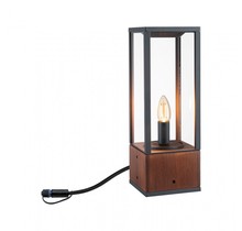 Plug & Shine bollard light Venea IP44 1900K 2W wood