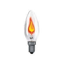Light bulb flickering candle E14 230V 1lm 3W clear