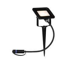 Plug & Shine LED garden spotlight floodlight single spot IP65 3000K 6.8W black