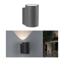 LED Außenwandleuchte Concrea  IP65 110x135mm 3000K 6,8W 300lm 230V Schwarzer Sandstein Beton