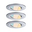 Paulmann  HomeSpa LED recessed light Calla set of 3 swiveling IP65 round 90mm 30° 3x5W 3x430lm 230V white switch matt chrome
