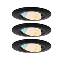 HomeSpa LED recessed light Calla set of 3 swiveling IP65 round 90mm 30° 3x5W 3x430lm 230V white switch matt black