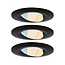 Paulmann  HomeSpa LED recessed light Calla set of 3 swiveling IP65 round 90mm 30° 3x5W 3x430lm 230V white switch matt black