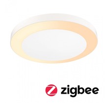 LED ceiling light Circula twilight sensor insect-friendly IP44 round 320mm tunable warm 14W 880lm 230V white plastic