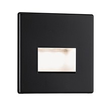 LED recessed wall light Edge Quadro square 80x5mm 1.2W 50lm 230V 2700K matt black