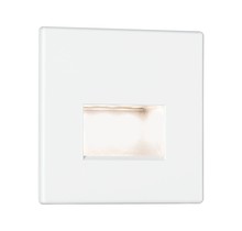 LED recessed wall light Edge Quadro square 80x5mm 1.2W 50lm 230V 2700K matt white