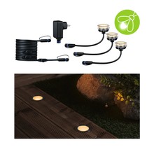 Plug & Shine LED Bodeneinbauleuchte Floor Basisset Insektenfreundlich  IP67 2200K 3x2W 21VA Silber