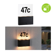 Solar LED house number light Neda motion detector insect-friendly IP44 2200K 18lm anthracite