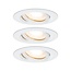 Paulmann LED recessed light Nova Plus basic set swiveling IP65 round 93mm 30° GU10 3x7W 3x460lm 230V dimmable 2700K matt white