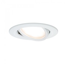 LED recessed light Nova Plus Coin single light swiveling round 84mm 50° Coin 6W 470lm 230V dimmable 2700K matt white