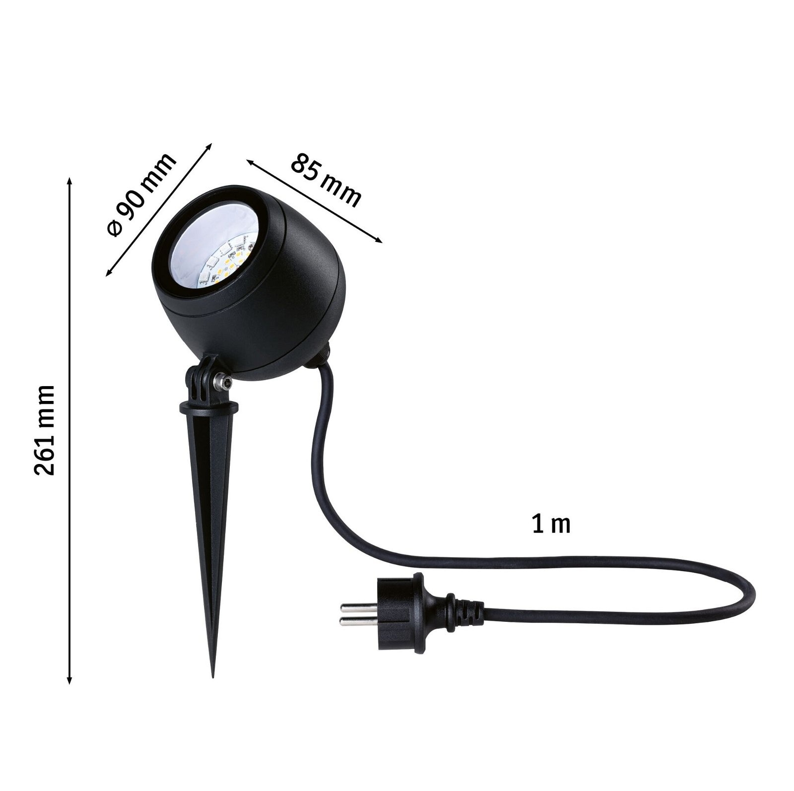 Paulmann LED garden spotlight Kikolo