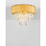Nova Luce Gold Aluminum & Crystal LED E14 6x5 Watt 230 Volt IP20 Bulb Excluded D: 50 H: 39.5 cm