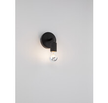 Black Metal LED E27 1x12 Watt 230 Volt IP20 Bulb Excluded D: 12 W: 12 H: 15.5 cm