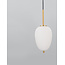 Nova Luce Opal Glass<br />
Brass Gold Metal<br />
Black Fabric Wire<br />
LED E14 1x5 Watt 230 Volt<br />
IP20 Bulb Excluded<br />
D: 15.8 H1: 23 H2: 120 cm Adjustable Height