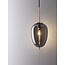 Nova Luce Brass Gold Metal & Smoky Glass<br />
Black Fabric Wire<br />
LED E14 1x5 Watt 230 Volt<br />
IP20 Bulb Excluded Adjustable height