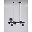 Nova Luce Matt Black Metal <br />
& Smoky Glass<br />
LED G9 7x5 Watt 230 Volt<br />
IP20 Bulb Excluded<br />
L: 65 W: 28.9 H: 120 cm Adjustable height