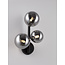 Nova Luce Matt Black Metal & Smoky Glass LED G9 3x5 Watt 230 Volt IP20 Bulb Excluded L: 23 W: 19 H: 32 cm