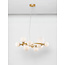 Nova Luce Opal Glass <br />
& Matt Gold Metal <br />
LED G9 11x5 Watt 230 Volt <br />
IP20 Bulb Excluded <br />
Two Ways Of Mounting <br />
L: 65 W: 52.8 H: 120 cm BOTH HANGING <br />
SYSTEM INCLUDED Adjustable height