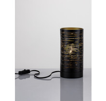 Black Outside Gold Metal Inside LED E14 1x5 Watt 230 Volt IP20 Bulb Excluded Cable Length: 160 cm D: 10 H: 20.5 cm