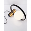 Nova Luce Opal Glass Brushed Gold & Black Aluminium LED E14 1x5 Watt 230 Volt IP20 Bulb Excluded Cable Length: 160 cm L: 42 W: 15 H: 40 cm