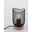 Nova Luce Matt Black Metal Natural Wood LED E27 1x12 Watt 230 Volt IP20 Bulb Excluded Cable Length: 160 cm D: 12 H: 17 cm