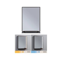 LED illuminated mirror Miro IP44 Tunable White 180lm 230V 11W mirror/black matt