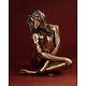 Nude statue sitting female - M