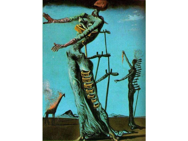 Salvador Dali Beeldje  Femme avec tiroirs  - Salvador Dali (1936-1937)