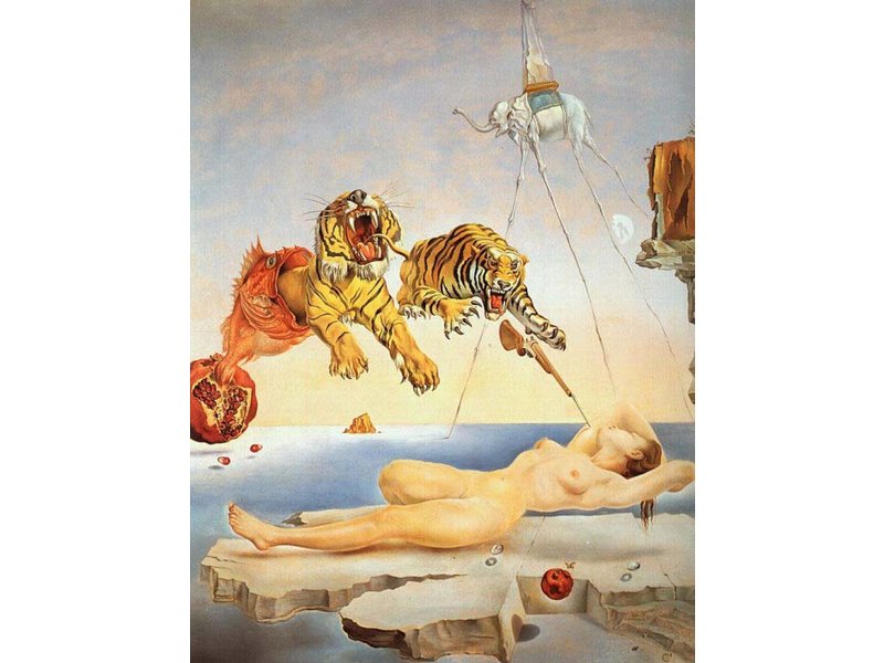 Salvador Dali Dream Caused by a bee - Salvador Dali - 1944