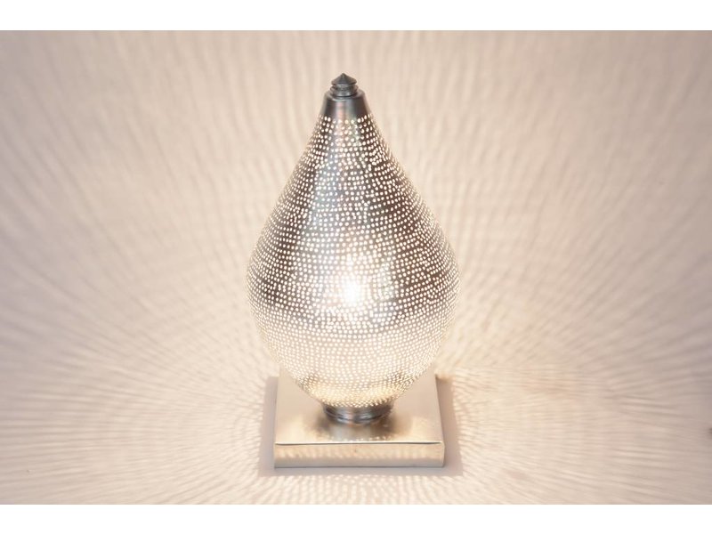 Filigree Egyptian table lamp mini Filisky Silver