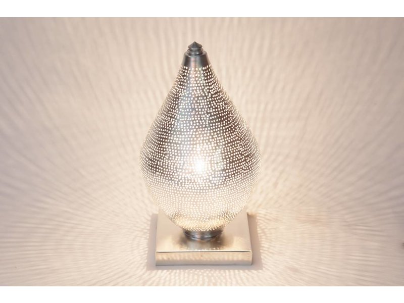 Oosterse filigrain tafellamp mini Filisky Silver uit Egypte