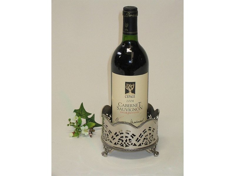 Baroque House of Classics Decorated bottle holder in silver