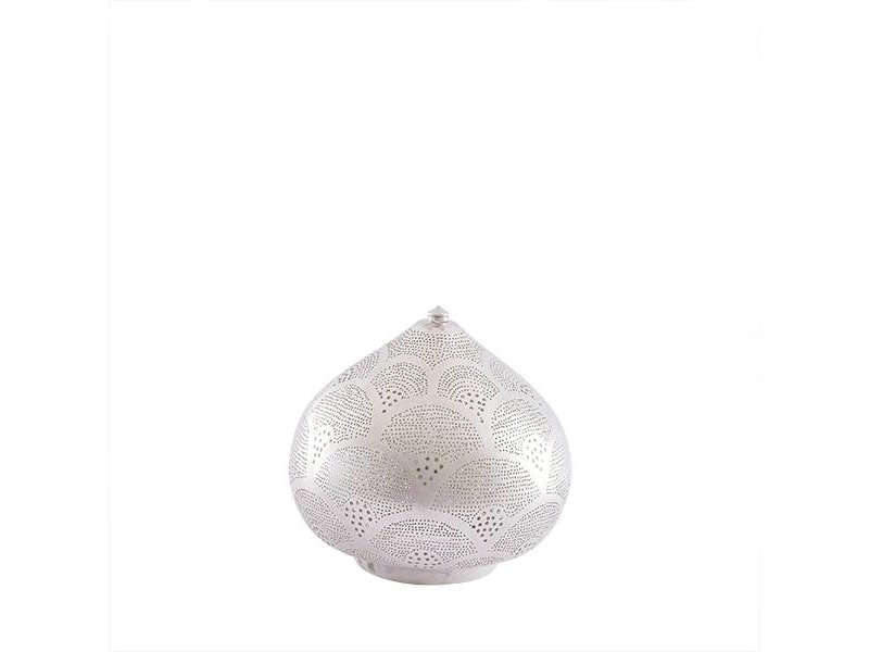 Oriental filigree table lamp from Egypt Princess Fan Silver - L