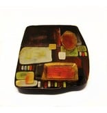 Tapas plate, finger food or snacks plate glass fusion