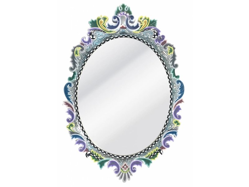 Toms Drag Mirror Oval Versailles - Silver Line