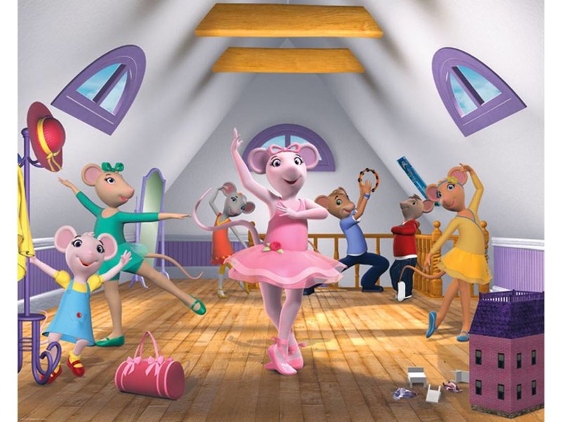 Walltastic Angelina Ballerina XXL Wandtapete für Mädchen- Letztes Exemplar