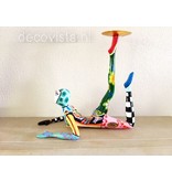 Toms Drag Colorful acrobat, reclining with  tea light holder