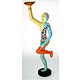 Acrobat statue with bowl, standing - L