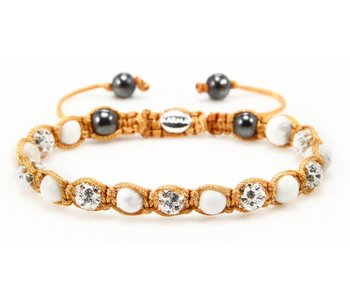 Karma Pulsera White Satin Gold XS