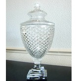 Baroque House of Classics Glazen barok vaas met deksel - L -