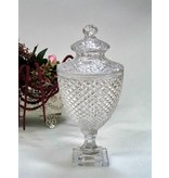 Baroque House of Classics Glazen barok vaas met deksel - L -