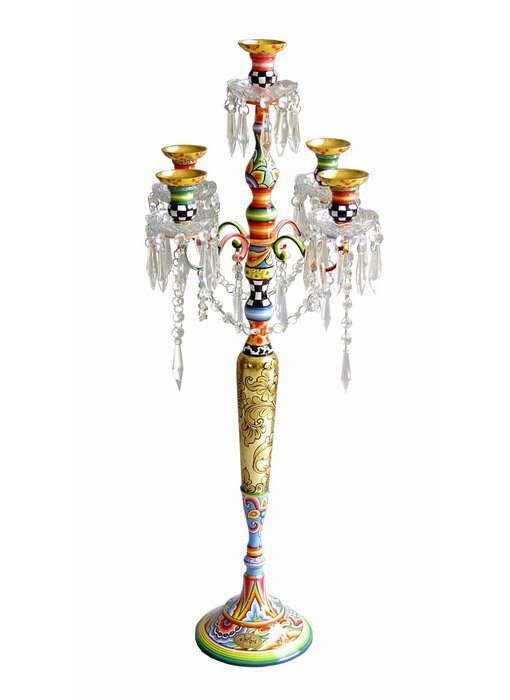 Toms Drag Candlestick with crystals